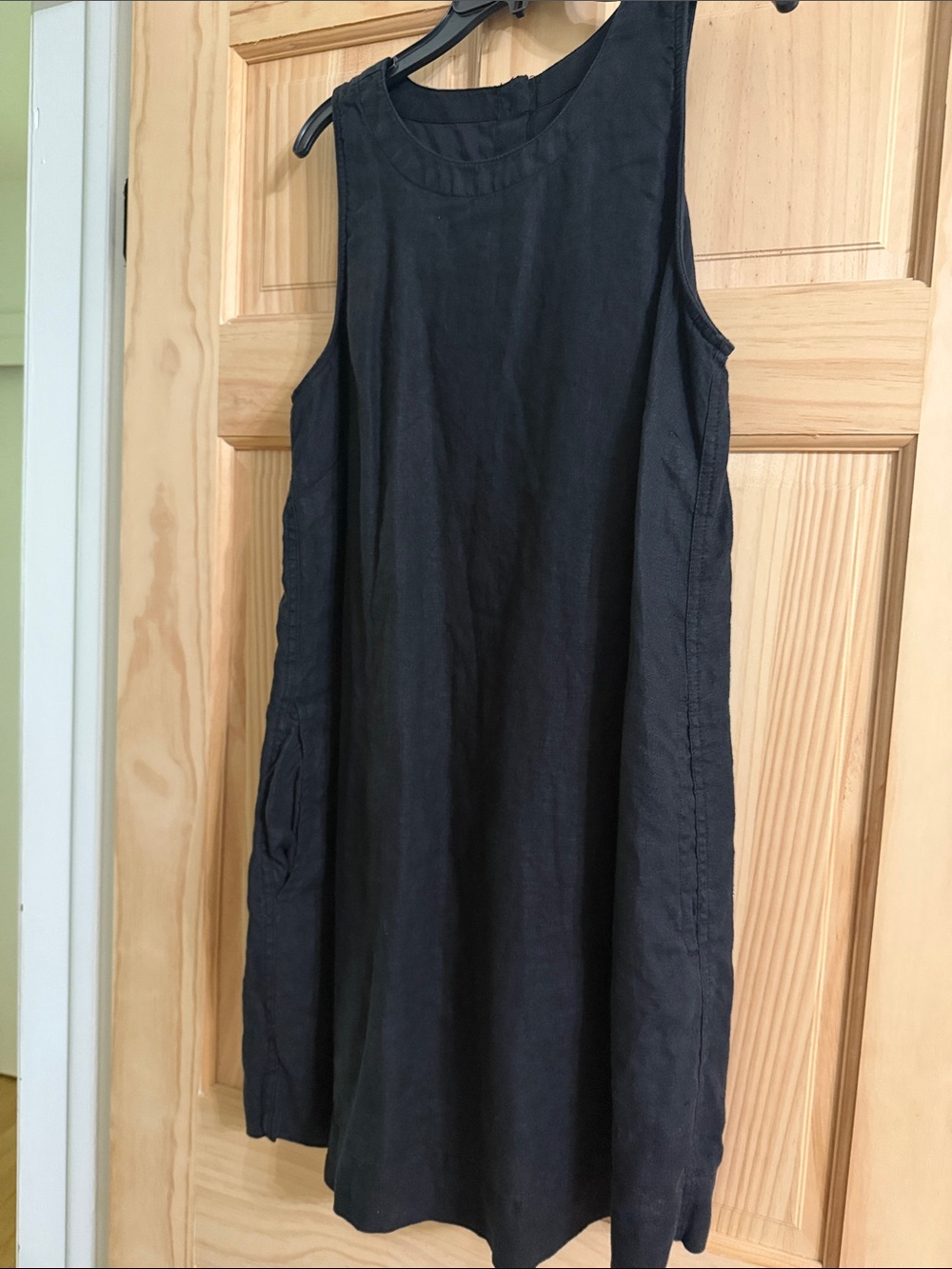 JCREW Button-Back Linen Shift Dress